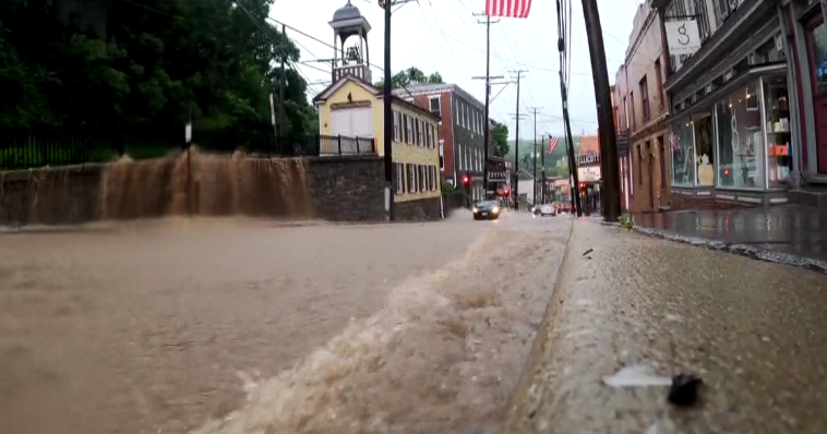 Torrential downpours in Maryland lead to flooding and street closures 
