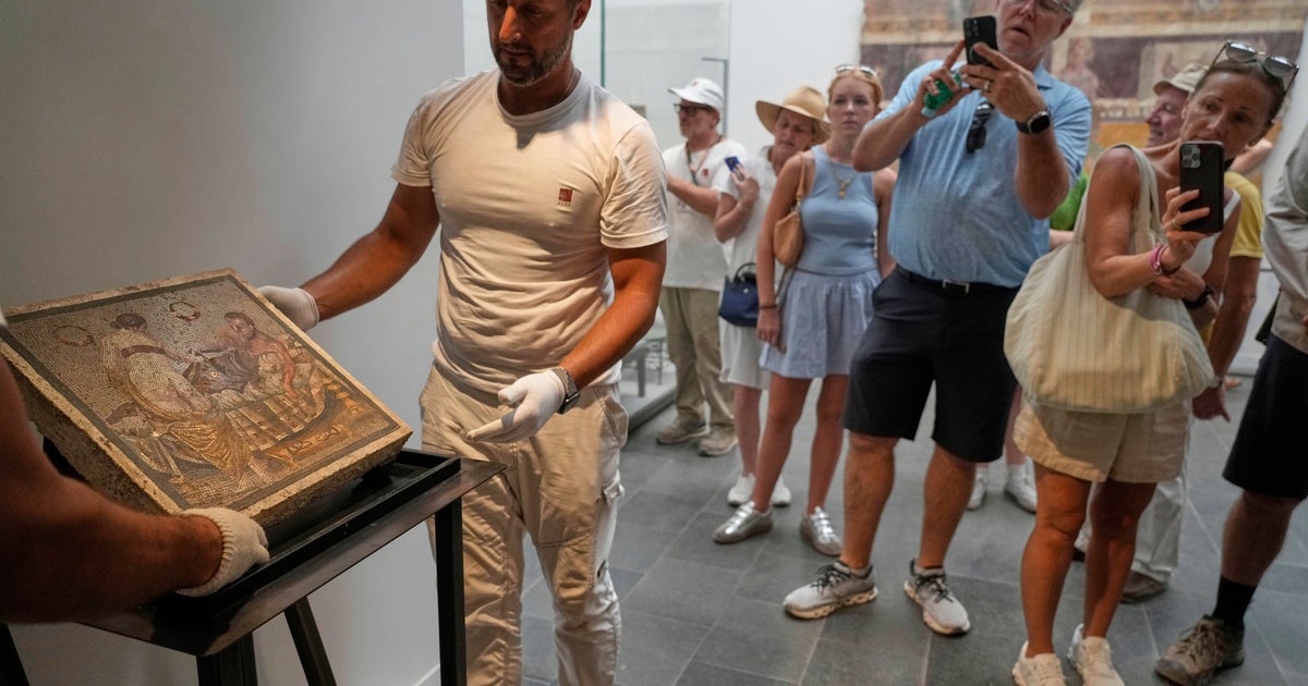 Erotic ancient mosaic stolen by Nazi captain returns to Pompeii