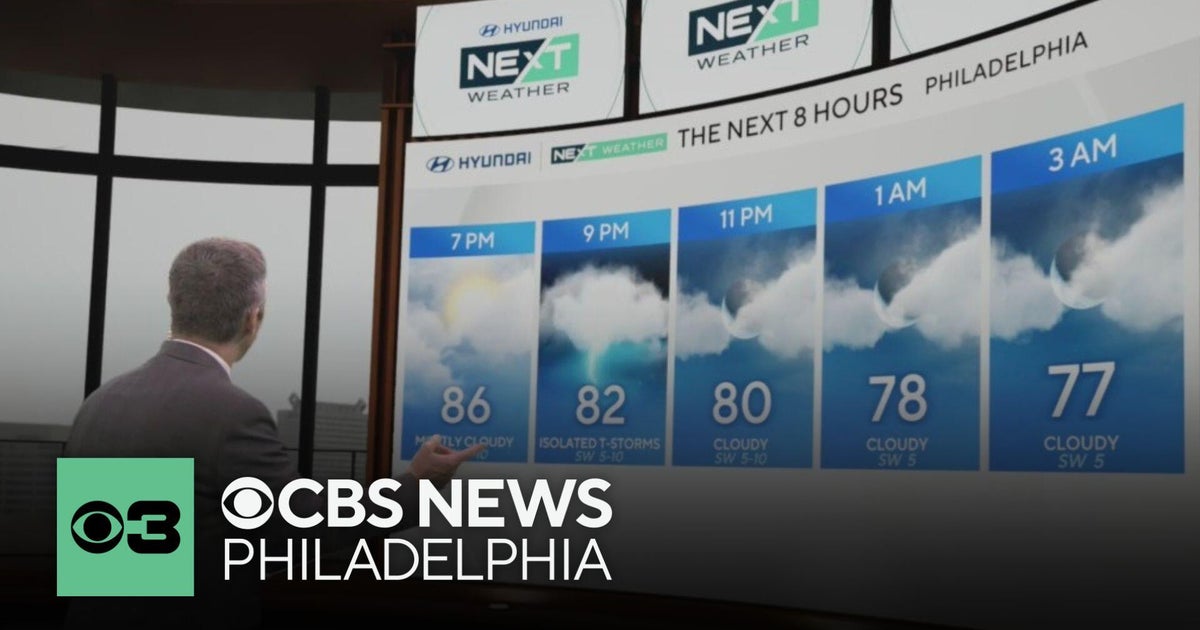 Chance of storms Wednesday night in Philadelphia region - CBS Philadelphia
