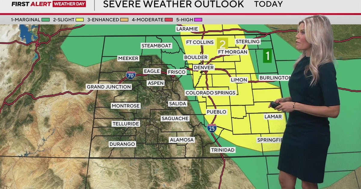 Severe storms possible in Denver with large hail likely - CBS Colorado
