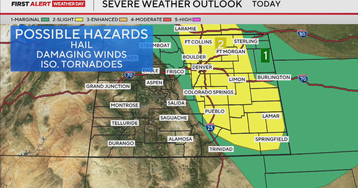 Severe storm chances for the Denver metro and Eastern Colorado Wednesday 
