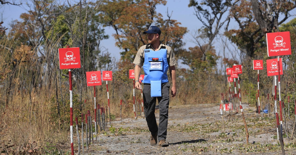Prince Harry visits minefield in Angola, continuing Diana's advocacy