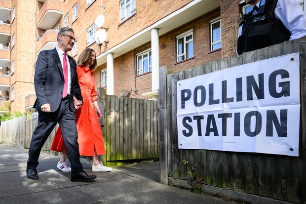 UK Political Leaders Vote In The 2024 General Election 