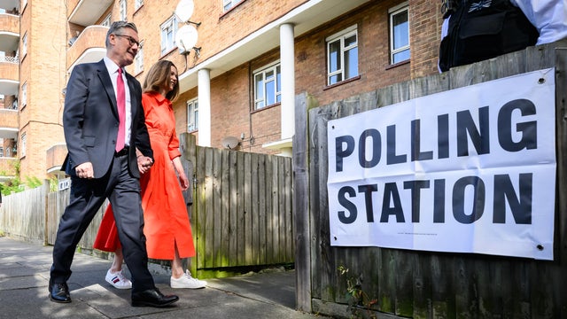 UK Political Leaders Vote In The 2024 General Election 