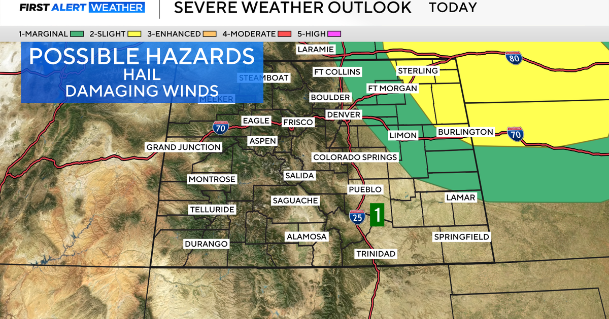 Severe thunderstorms could hit north and east of Denver on Saturday 