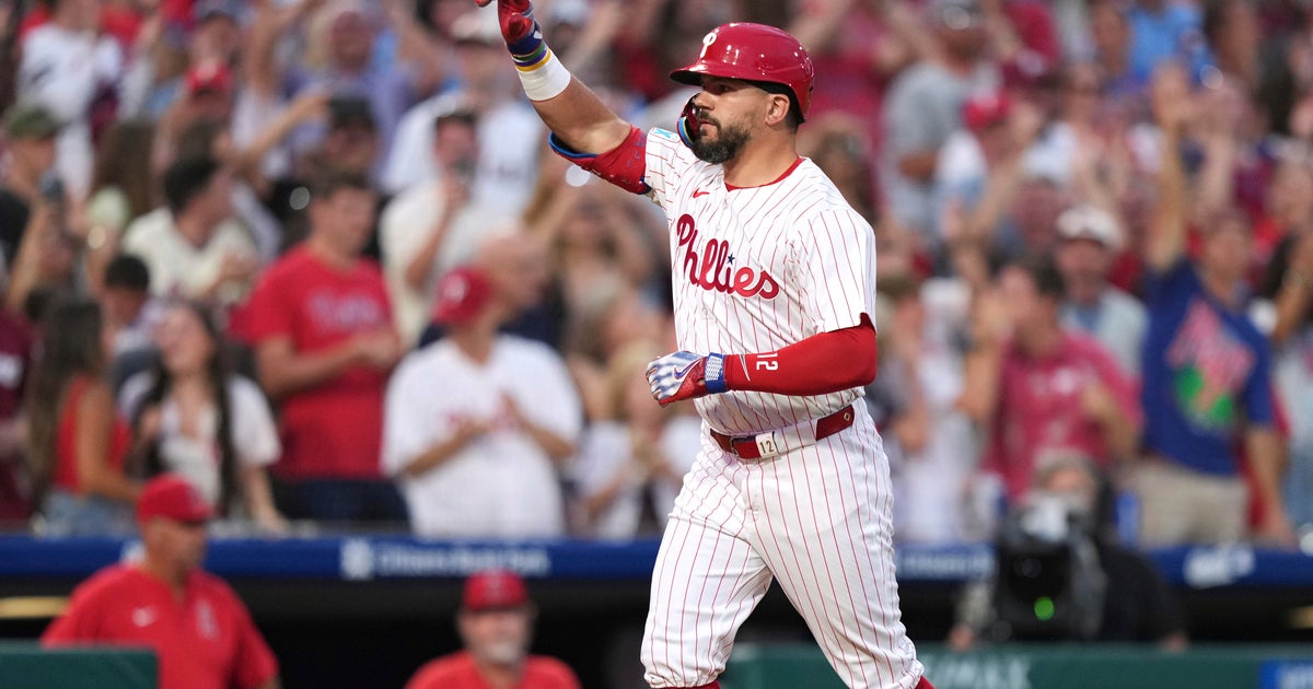Schwarber's grand slam, Harper's homer lead Phillies to win over Angels 