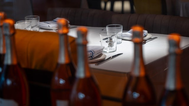 A table is set at a restaurant in New York's Financial District on June 24, 2024 in New York City. 