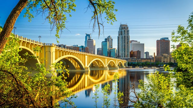 Minneapolis, Minnesota, USA Downtown City Skyline 