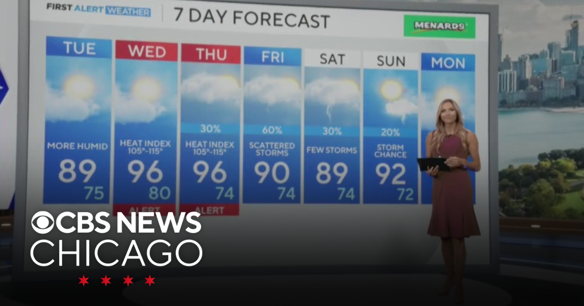 Humidity returns Tuesday ahead of dangerous heat - CBS Chicago