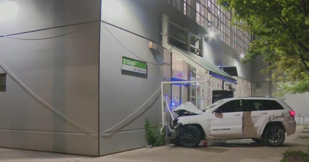 SUV drives into CTA Green Line station 