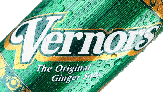 Vernors Ginger Ale with Water Droplets 