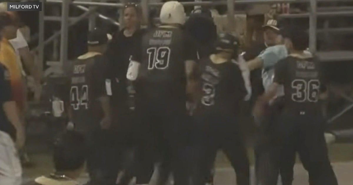 Player charged with assault after brawl at Massachusetts baseball game 