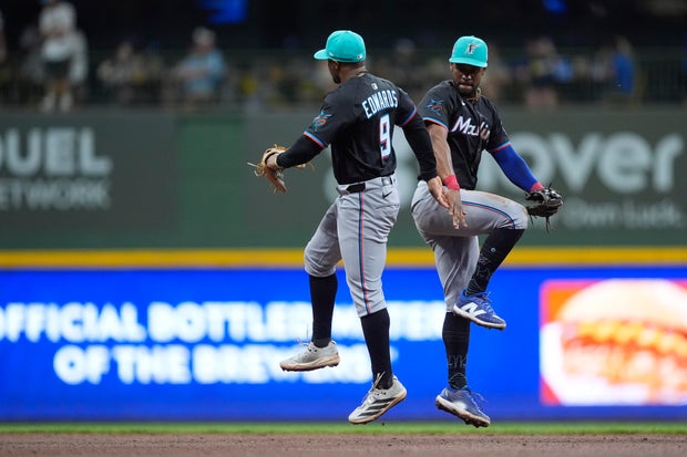 Marlins Brewers Baseball 
