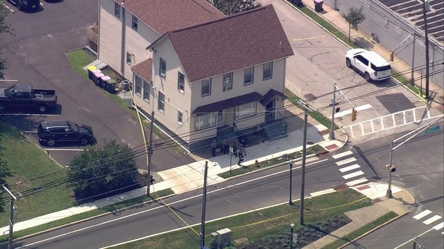 Chopper photo of the address where the shooting happened 