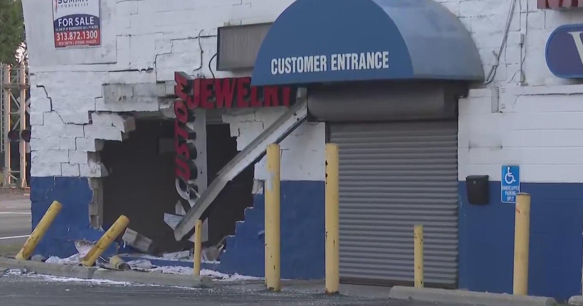 Two dead after car crashes into building in Detroit - CBS Detroit