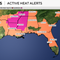 Maps show Southeast heat advisories, air quality alerts in Midwest