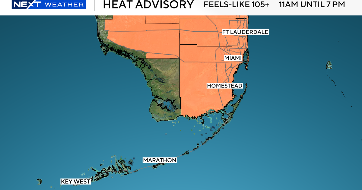 Miami-Dade, Broward under heat advisory, "feels-like" temps threaten to soar to 110 degrees 