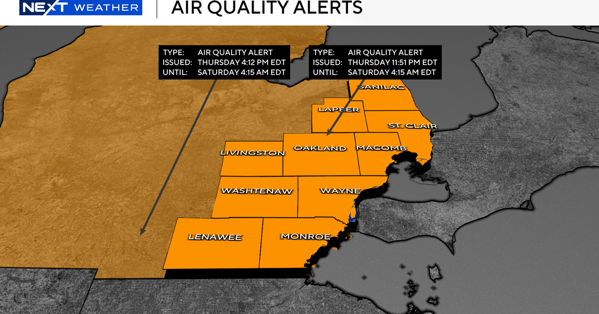 More unhealthy air quality for all of Southeast Michigan Friday and Saturday 