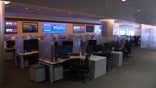 Interior of New York City's joint security operations center in Downtown Brooklyn 
