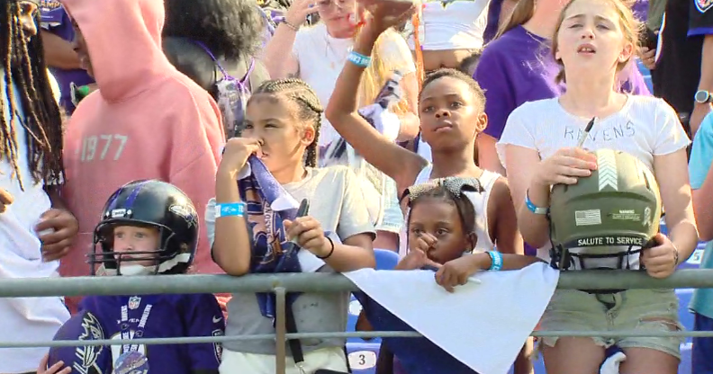 Baltimore Ravens put on a show for fans during practice at M&T Bank Stadium 