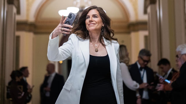 Rep. Nancy Mace is seen in the U.S. Capitol before the House passed the budget resolution on Thursday, April 10, 2025. 