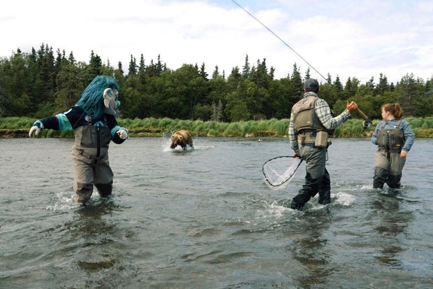 Grizzly bear charges toward Seattle Kraken team’s mascot during video shoot in Alaska