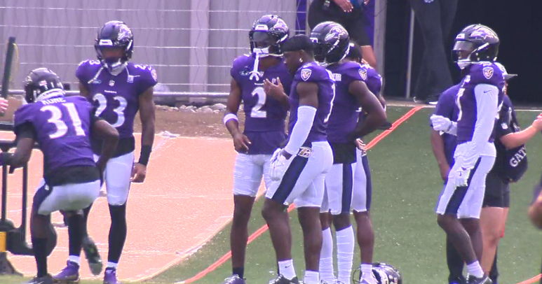 Tempers flare as Baltimore Ravens practice with Indianapolis Colts 