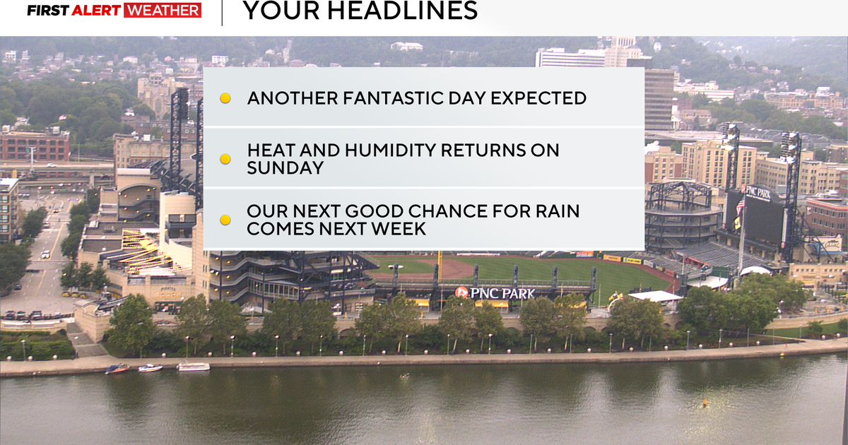 The weather on Wednesday starts off cloudy in Pittsburgh, pleasant conditions in the afternoon 