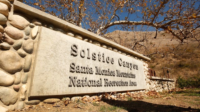 Solstice Canyon park located within the Santa Monica Mountains National Recreation Area in Malibu off Corral Canyon Road near Pacific Coast Highway. 