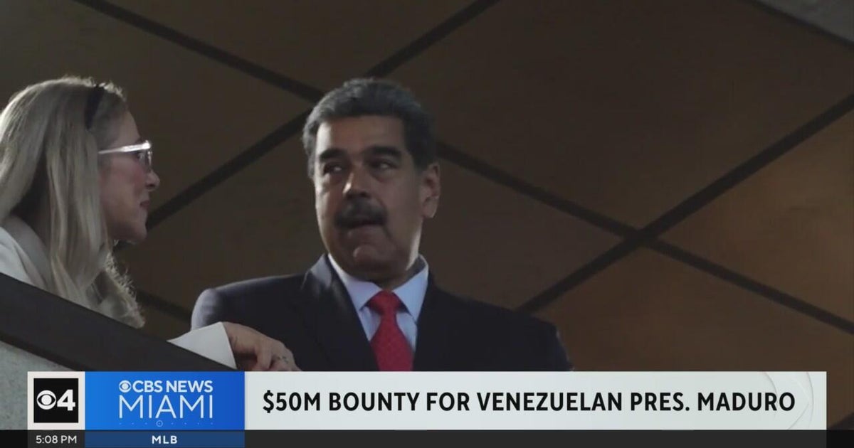 U.S. puts $50 million bounty for Venezuelan President Maduro's arrest