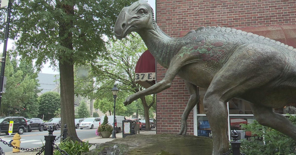The history behind Haddonfield's central landmark, a dinosaur nicknamed Haddy 