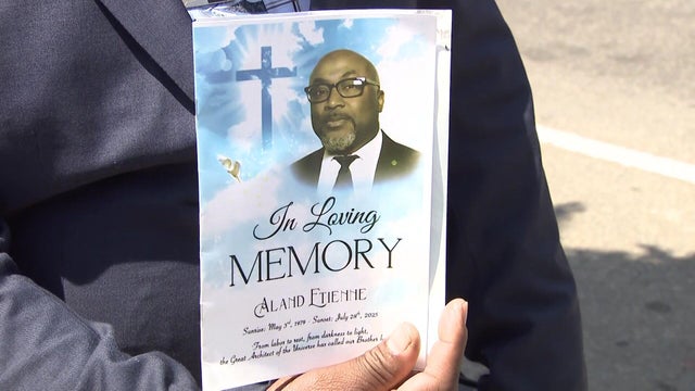 A funeral program for Aland Etienne. 