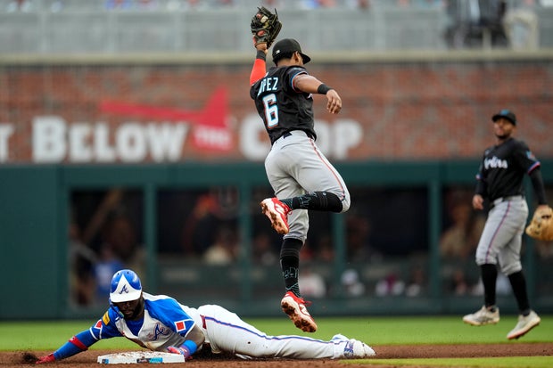 Marlins Braves Baseball 