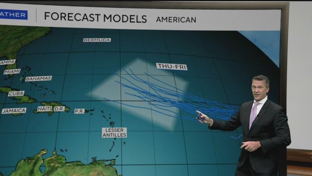 Showers and storms pass across the South Florida east coast headed inland by evening