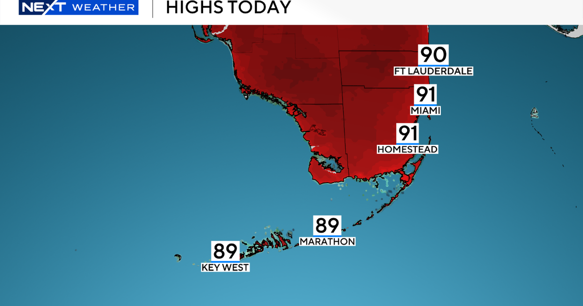 Warm and muggy across South Florida with scattered early afternoon storms