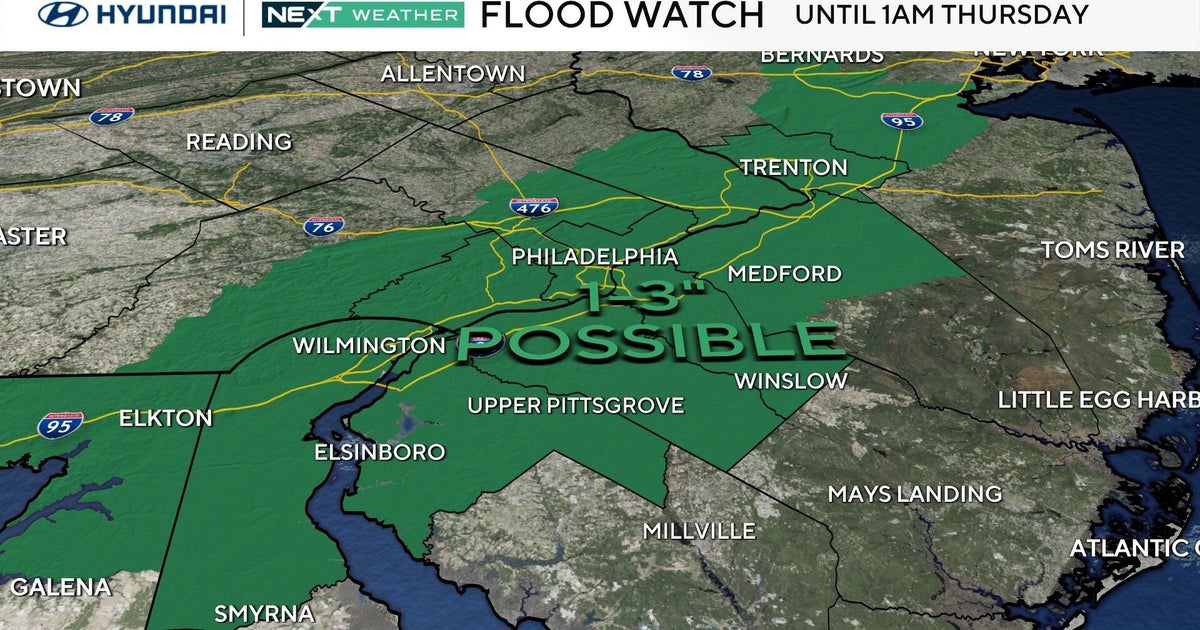 Flood watch in effect as heat, humidity and storms make comeback in Philly 