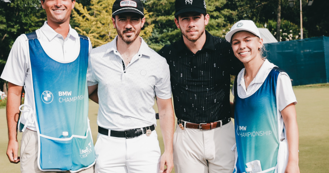 Jonas Brothers "burnin' up" Baltimore County golf course ahead of BMW Championship 
