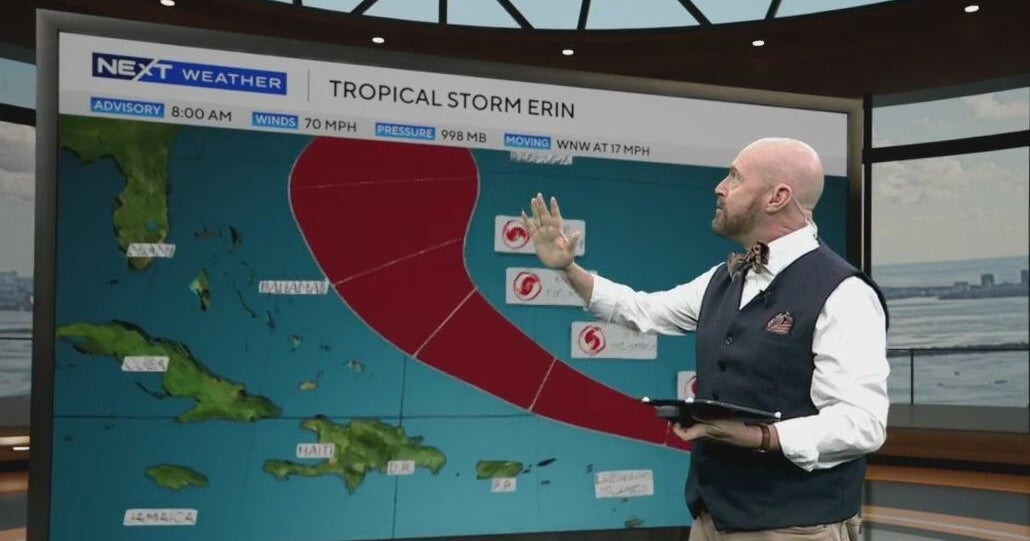 Tropical Storm Erin on verge of becoming a hurricane