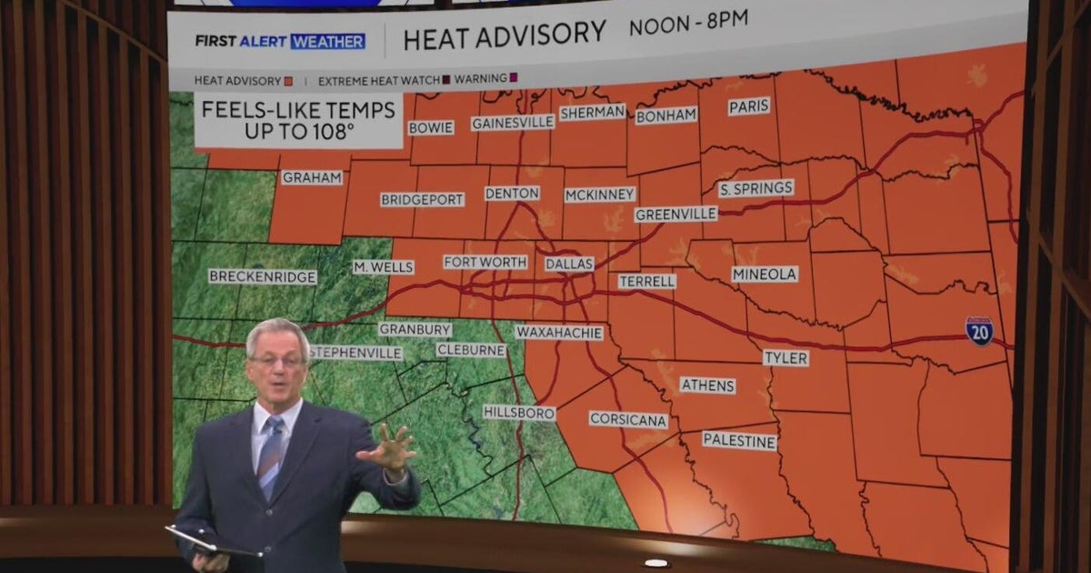 Heat advisory in effect across North Texas through evening hours - CBS ...