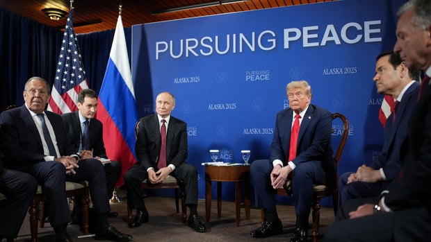 U.S. President Trump And Russian  President Putin Meet On War In Ukraine At U.S. Air Base In Alaska 