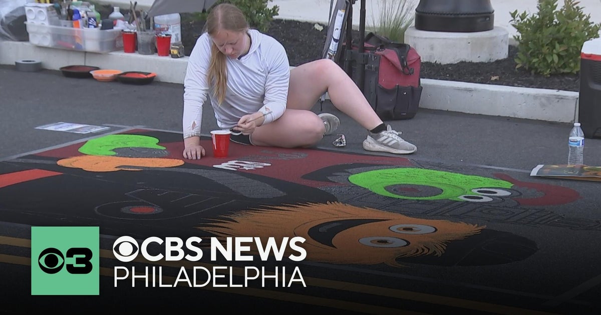 First annual Delco Chalk Festival with larger-than-life drawings in Chester, Pennsylvania