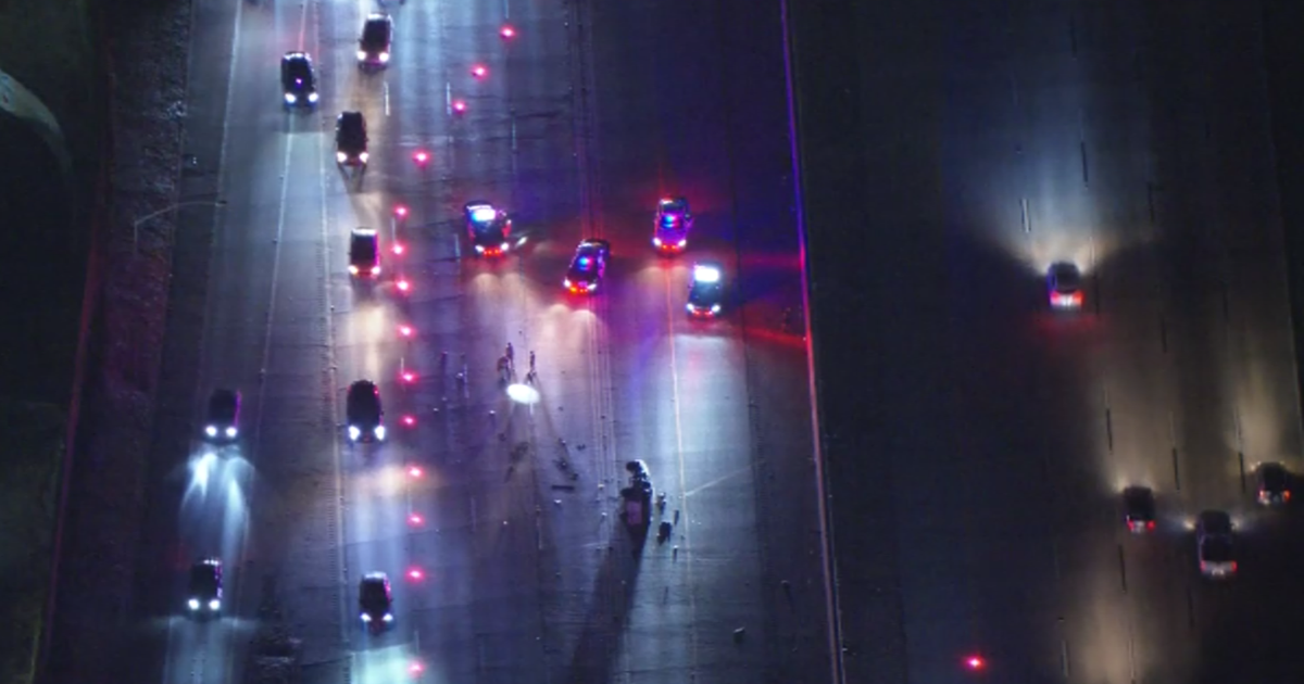 1 dead after single-car rollover crash on 5 Freeway in Anaheim - CBS ...