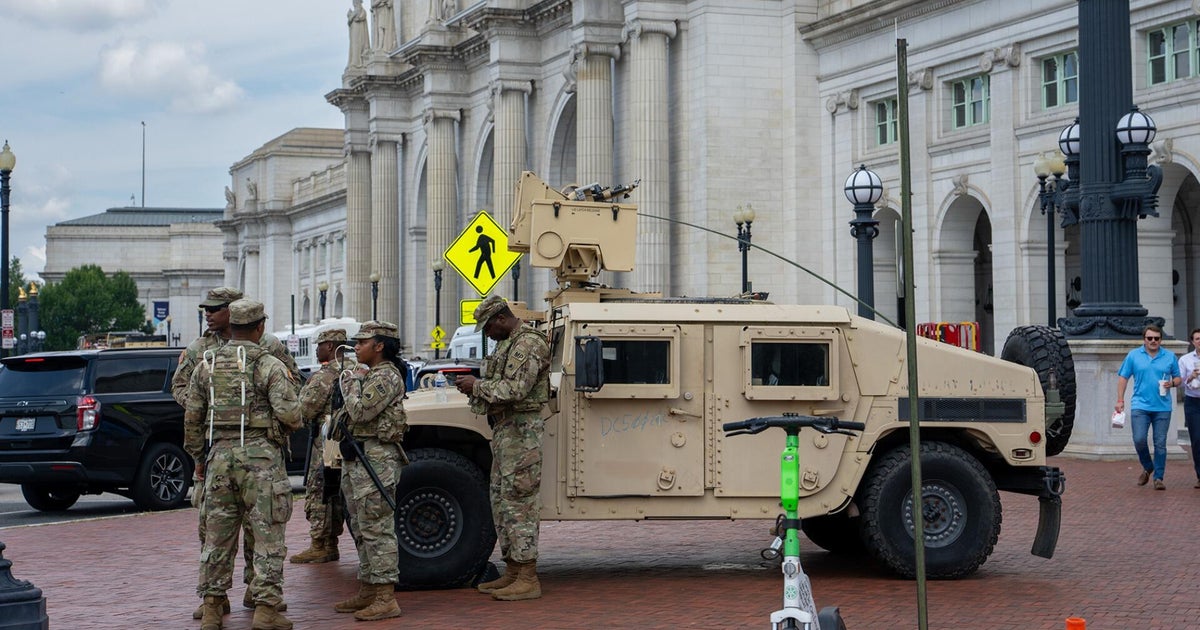 The scene in D.C. with National Guard troops deployed to city