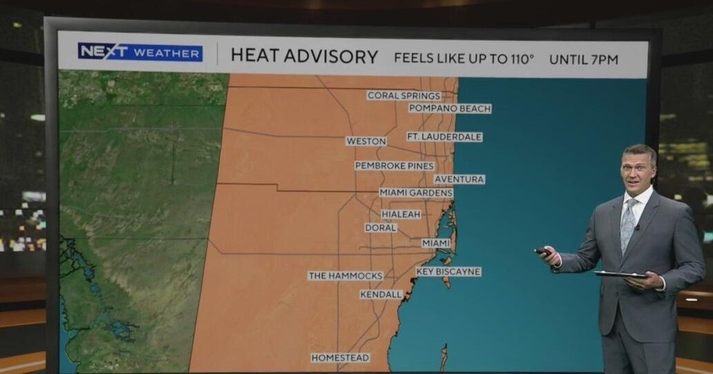 Dangerous heat threatens Miami-Dade and Broward, advisory issued 