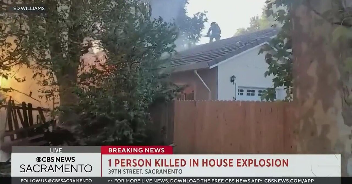 Oak Park home explodes, person found dead - CBS Sacramento