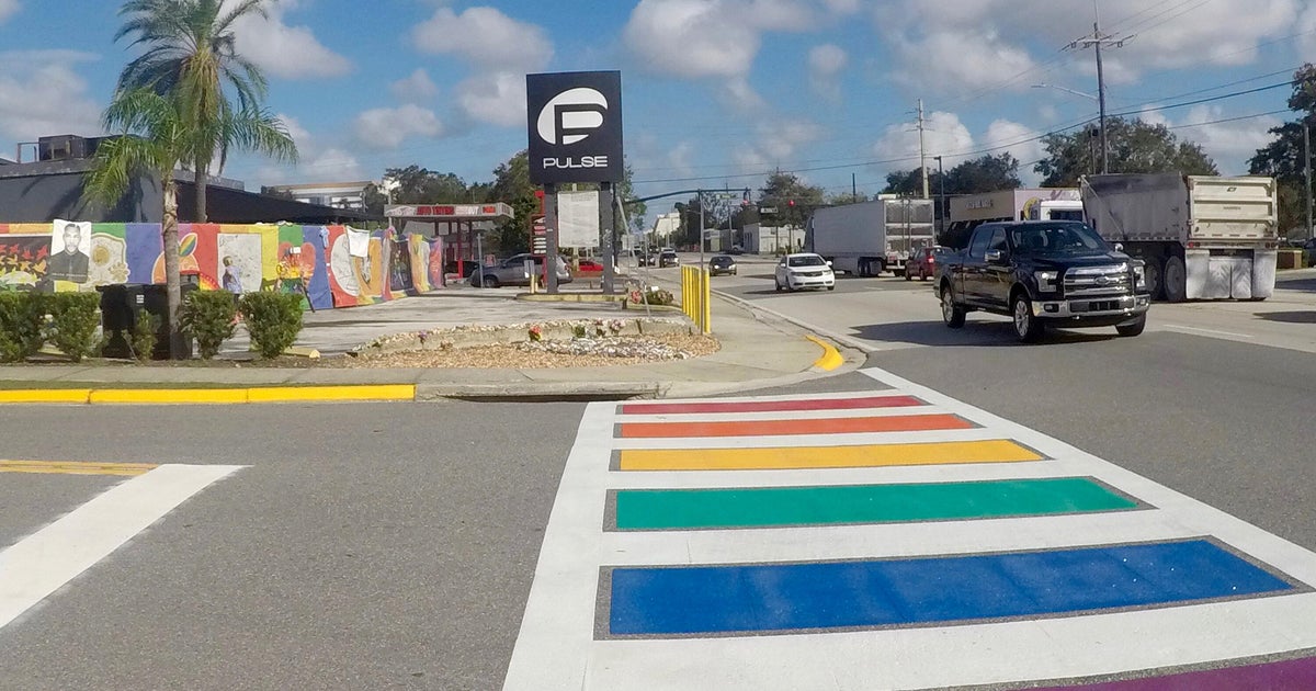 Rainbow crosswalk outside Pulse nightclub in Orlando painted over by state, mayor says: “A cruel political act”