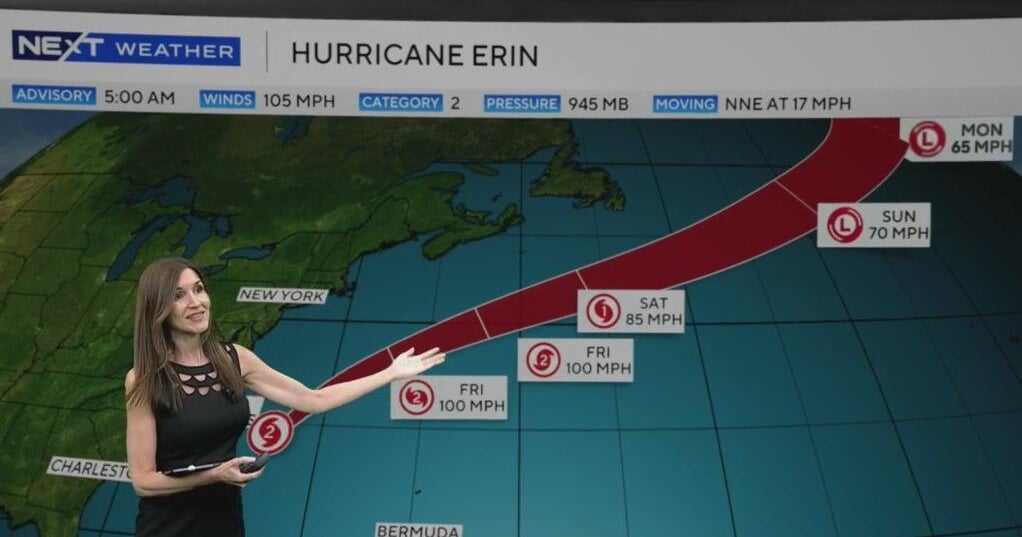 Hurricane Erin moving away from North Carolina