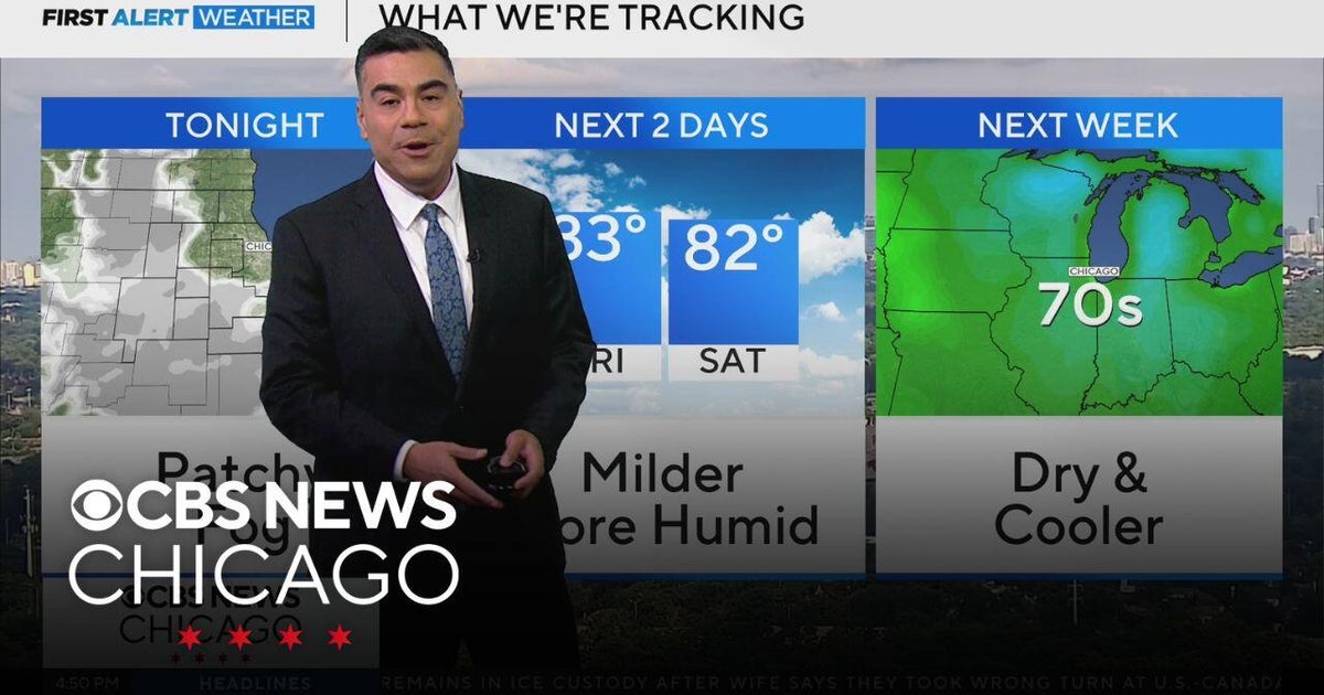 Patchy fog overnight, 80s and humid on Friday - CBS Chicago