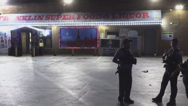 Police lights at a crime scene 