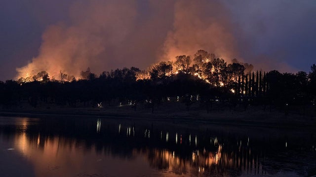 Cal Fire crew members seen near the Pickett Fire 